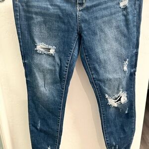 Judy Blue Skinny Distressed Blue Jeans